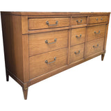 62" Unfinished 9 Drawer Century Vintage Dresser #08802
