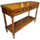 46" Unfinished 2 Drawer Baker Vintage Console #08806