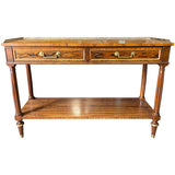 46" Unfinished 2 Drawer Baker Vintage Console #08806