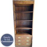 35" Unfinished 2 Drawer Henredon Vintage Hutch #08811
