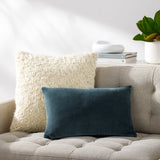 Cotton Velvet Lumbar Pillow