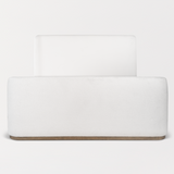 Avery textured upholstered cream bed
