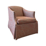 Pink and Gray Zebra Swivel Chair