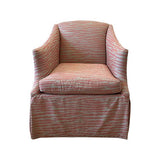Pink and Gray Zebra Swivel Chair